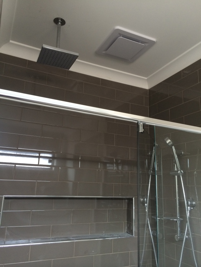 Ensuite showerheads and exhaust